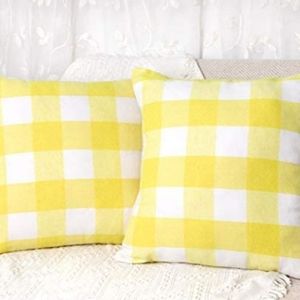 Set (2) 4TH EMOTION Buffalo Checkered Plaid Throw Pillow Covers